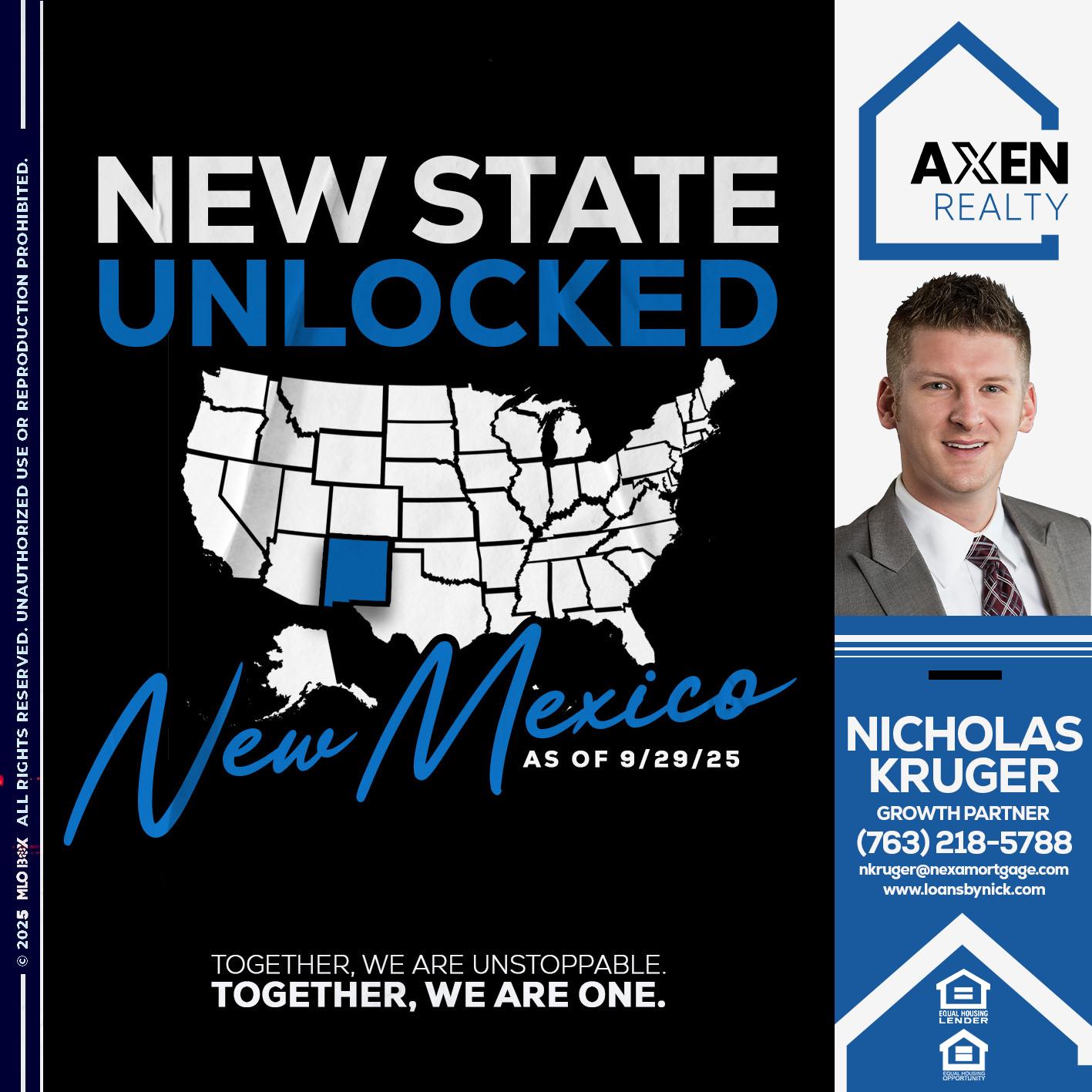 NEW MEXICO - Nicholas Kruger -Loan Officer NEW MEXICO - Nicholas Kruger -Loan Officer
