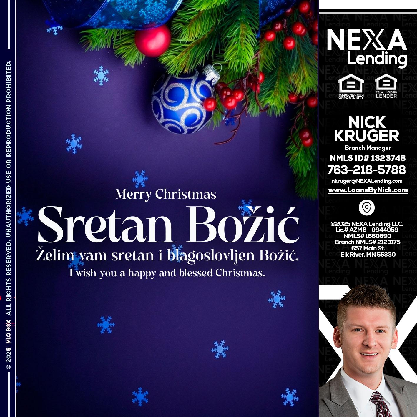 Sretan Božić - Nicholas Kruger -Loan Officer