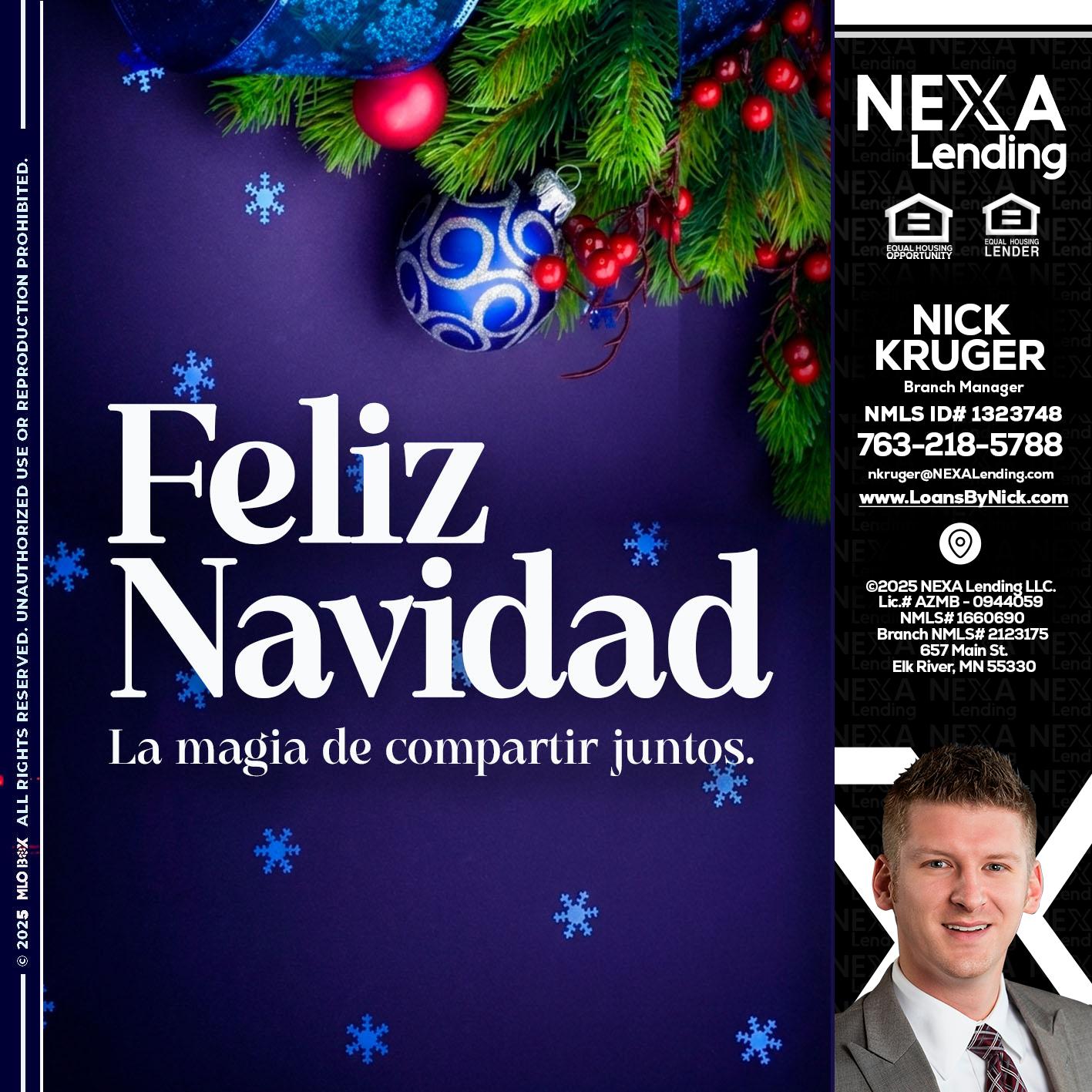 FELIZ NAVIDAD - Nicholas Kruger -Loan Officer