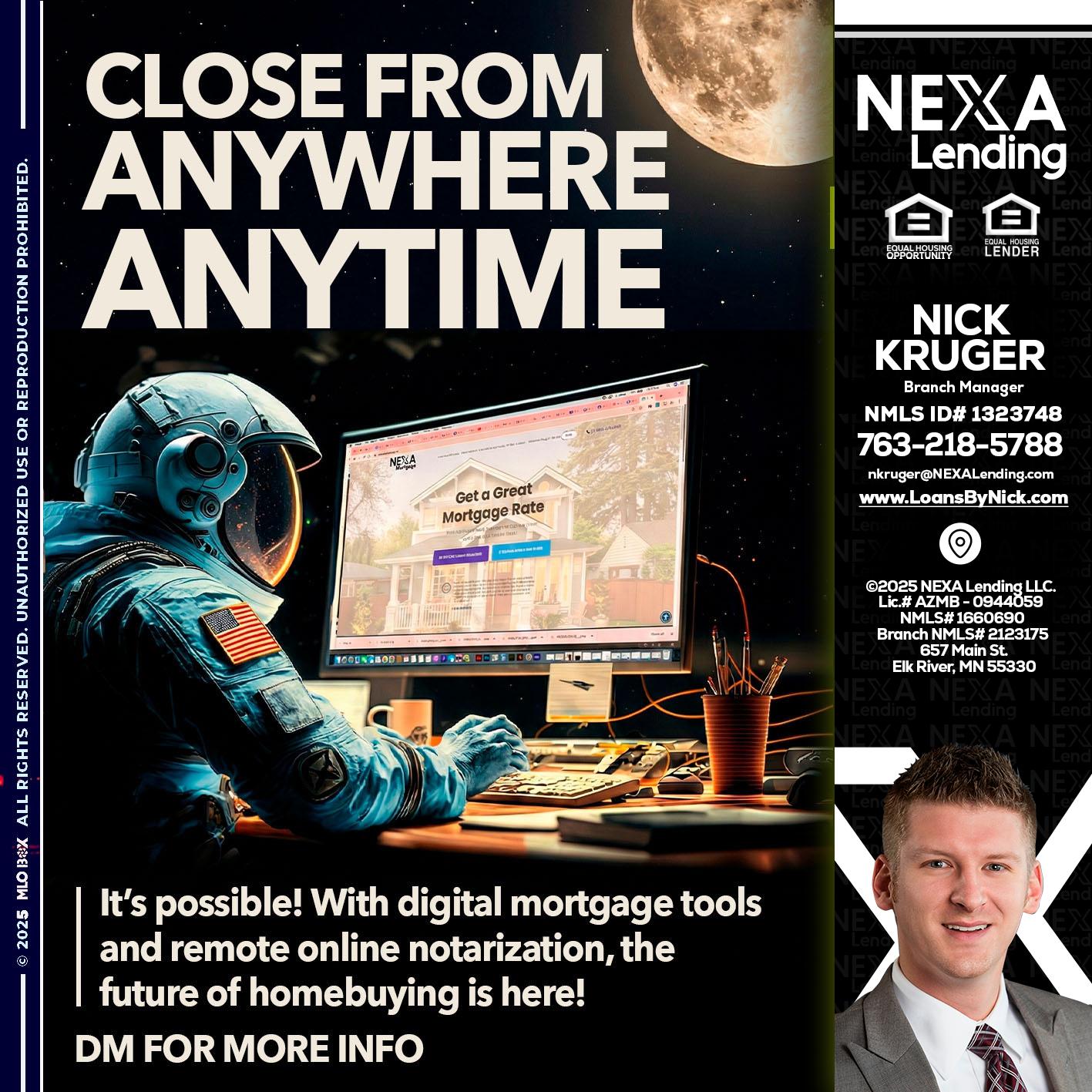 close from - Nicholas Kruger -Loan Officer