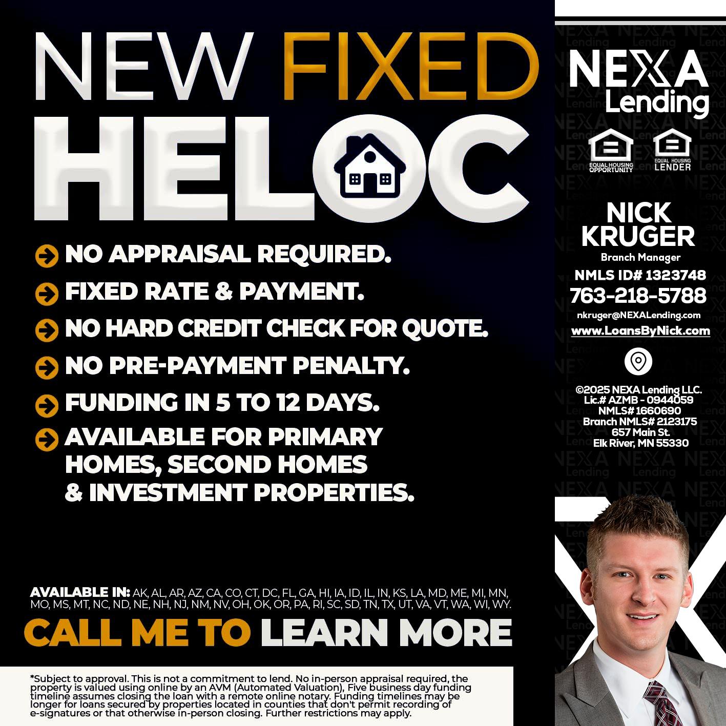 HELOC - Nicholas Kruger -Loan Officer
