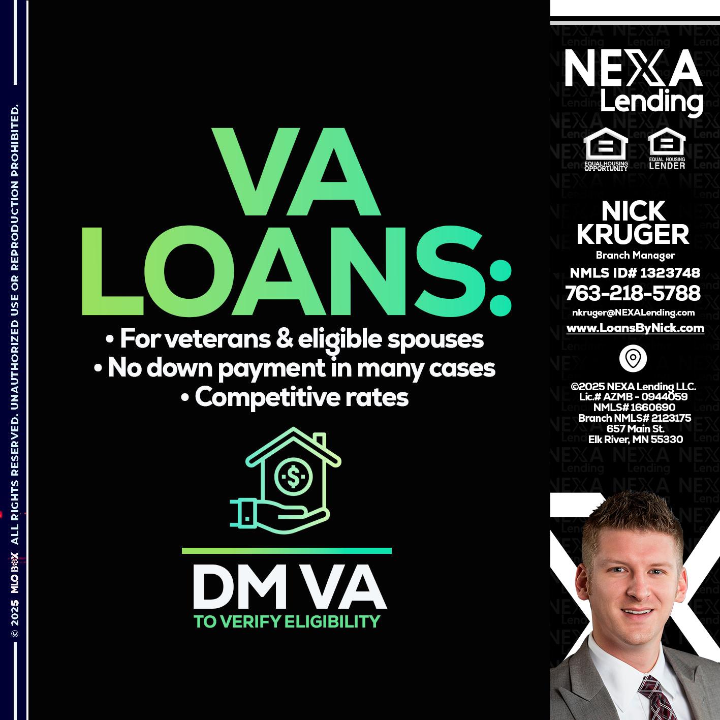 VA LOANS - Nicholas Kruger -Loan Officer