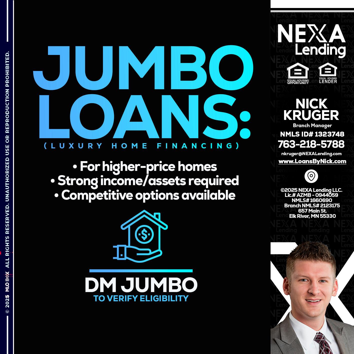 JUMBO LOANS - Nicholas Kruger -Loan Officer