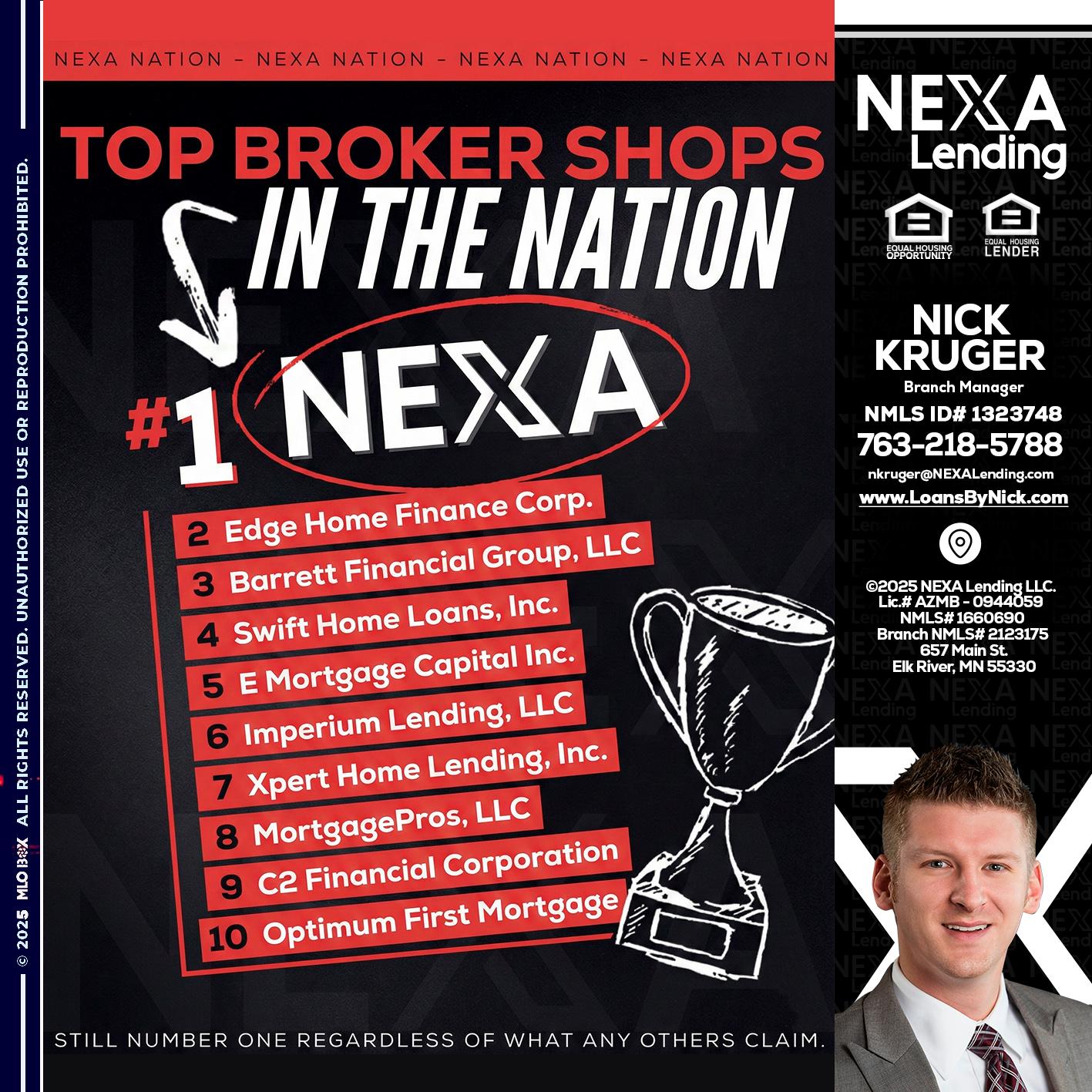top broker - Nicholas Kruger -Loan Officer