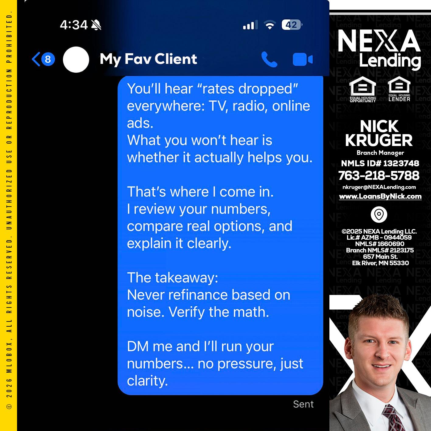 MY FAV CLIENT - Nicholas Kruger -Loan Officer