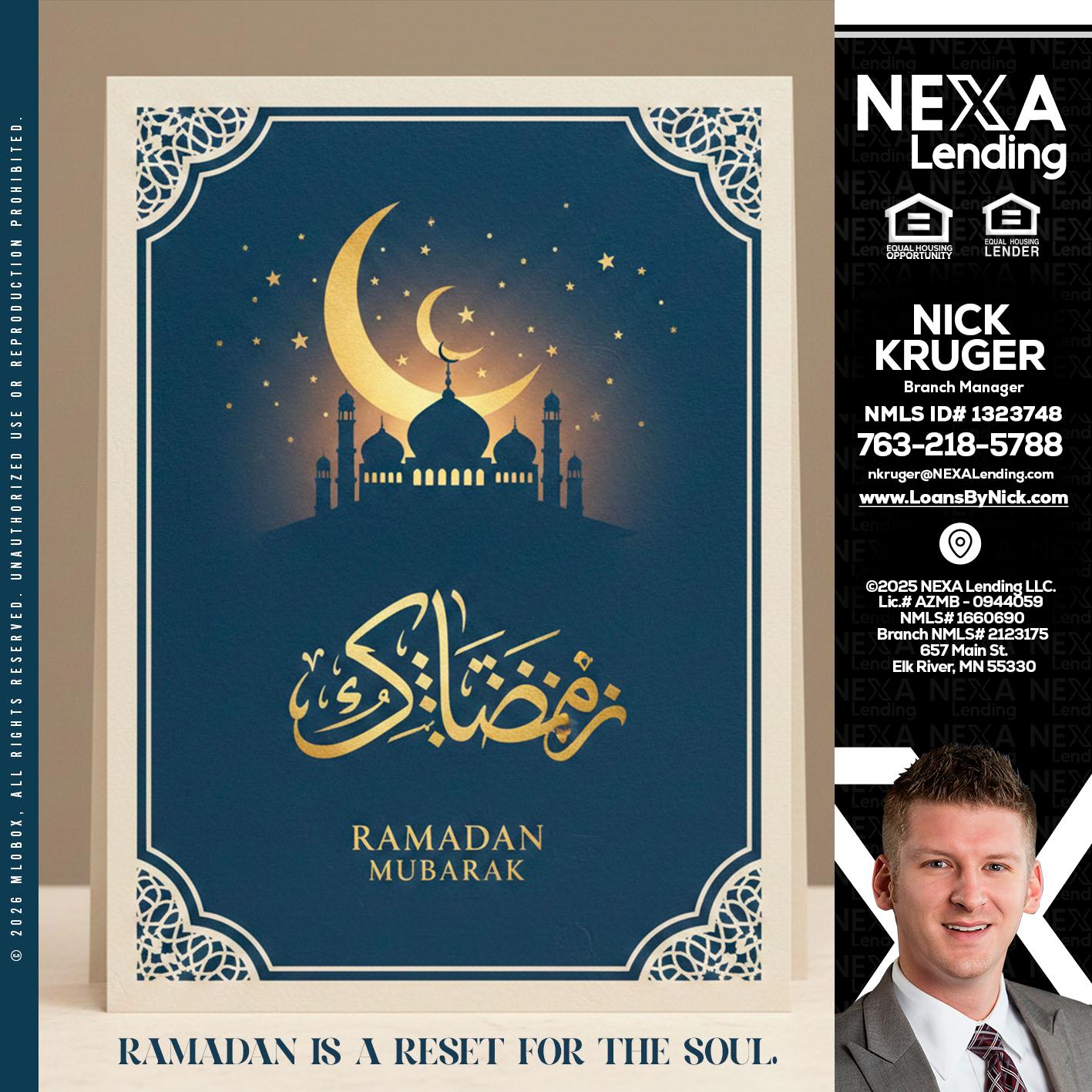 HAPPY RAMADAN - Nicholas Kruger -Loan Officer