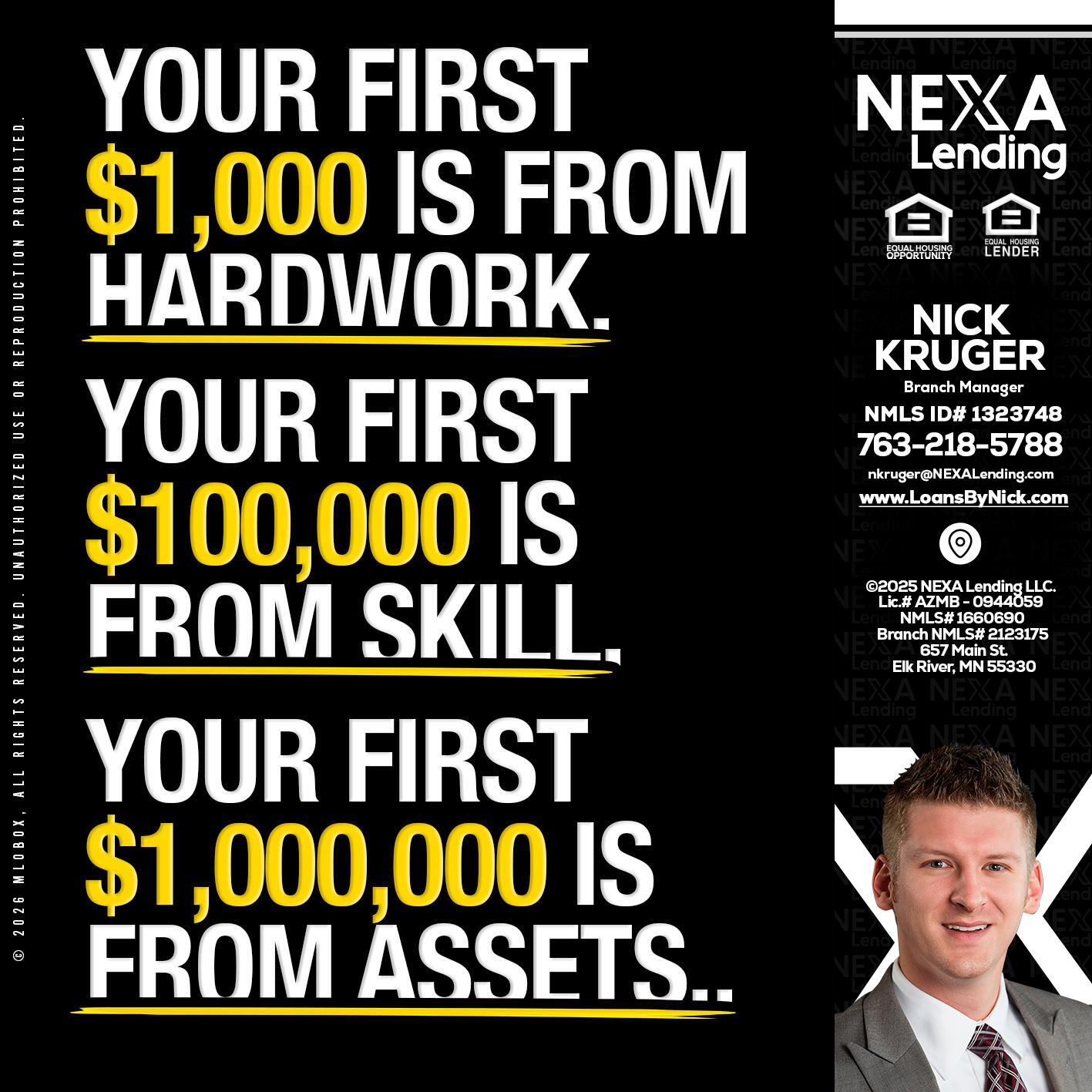 YOUR FIRST $1000 - Nicholas Kruger -Loan Officer