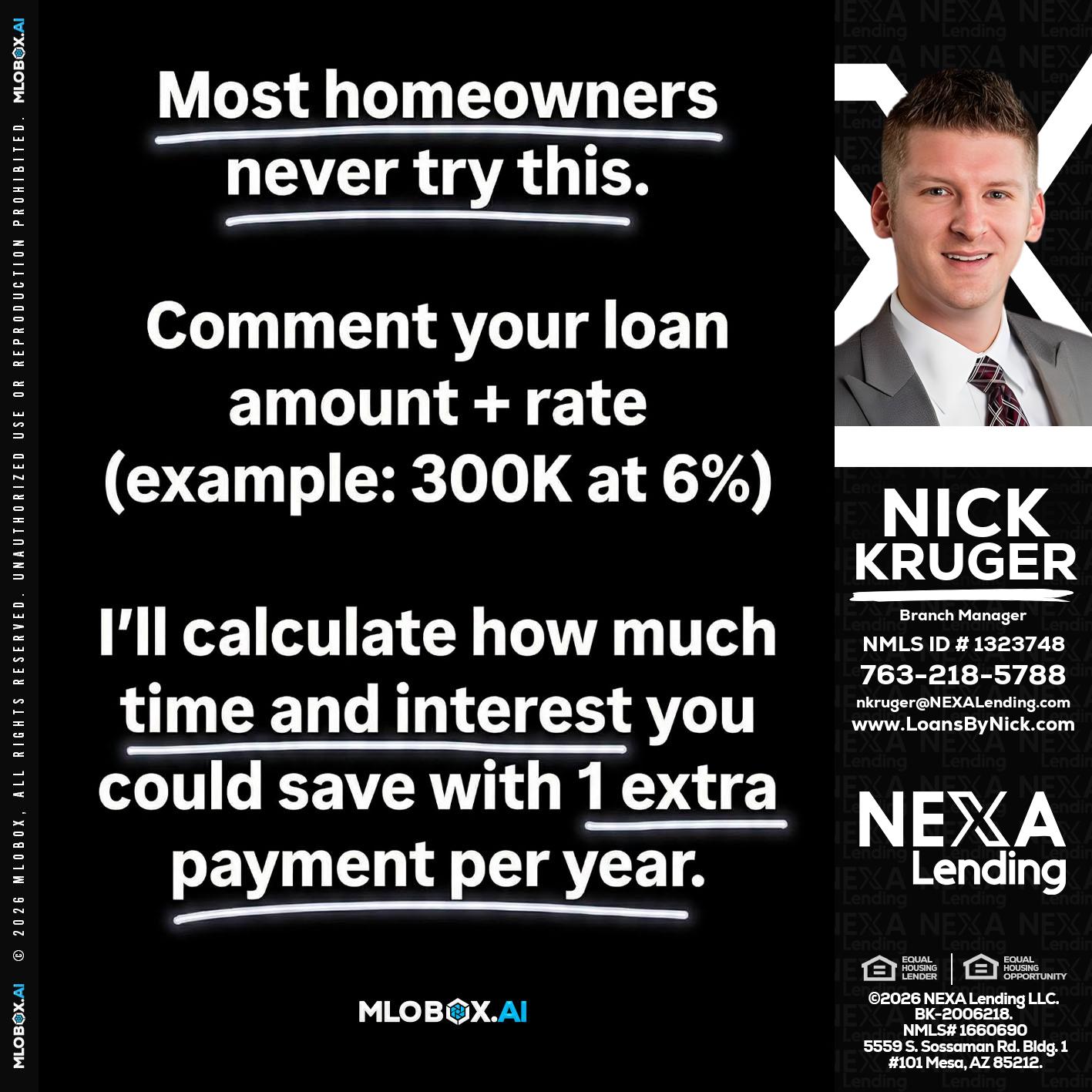 most owners - Nicholas Kruger -Loan Officer
