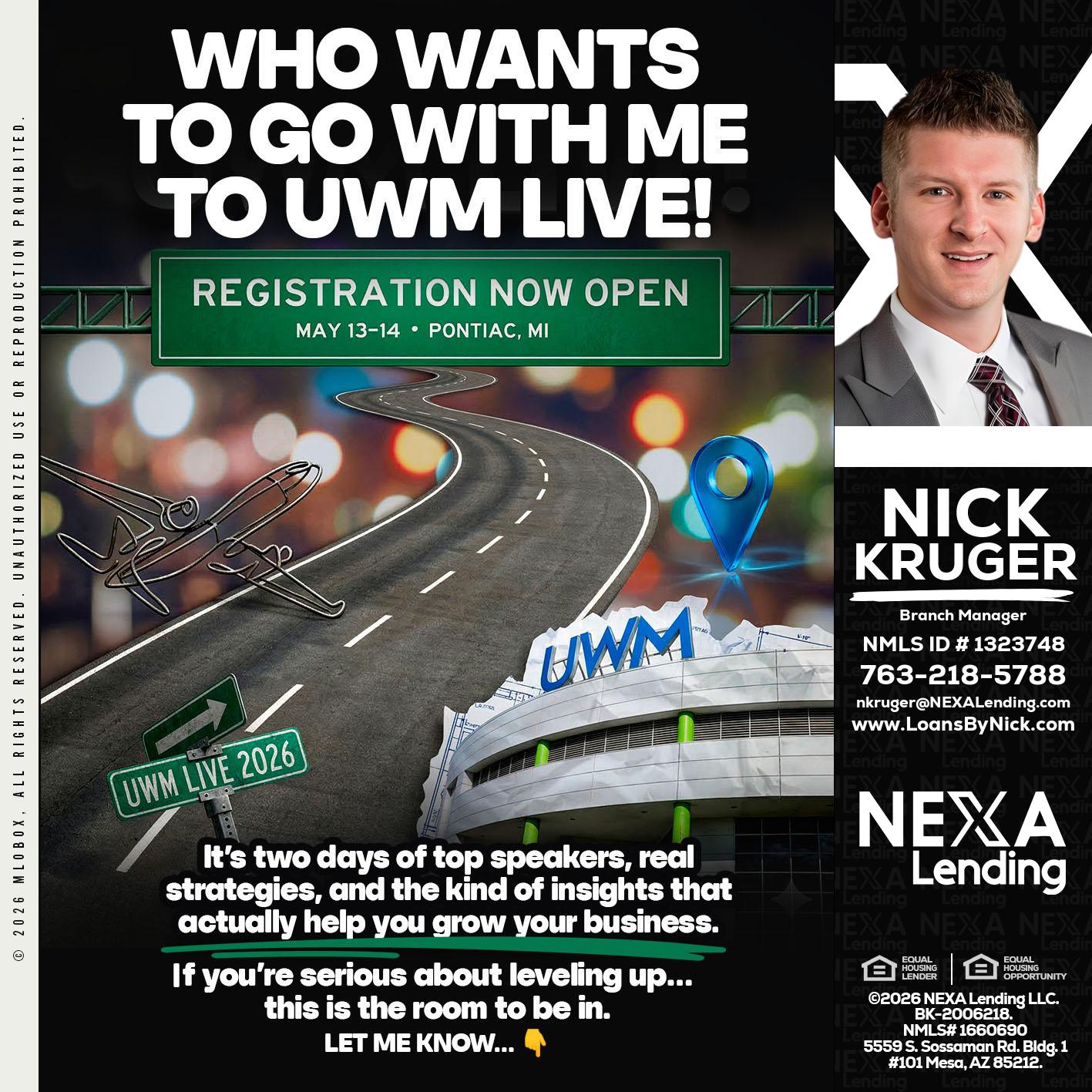 WHO WANTS - Nicholas Kruger -Loan Officer