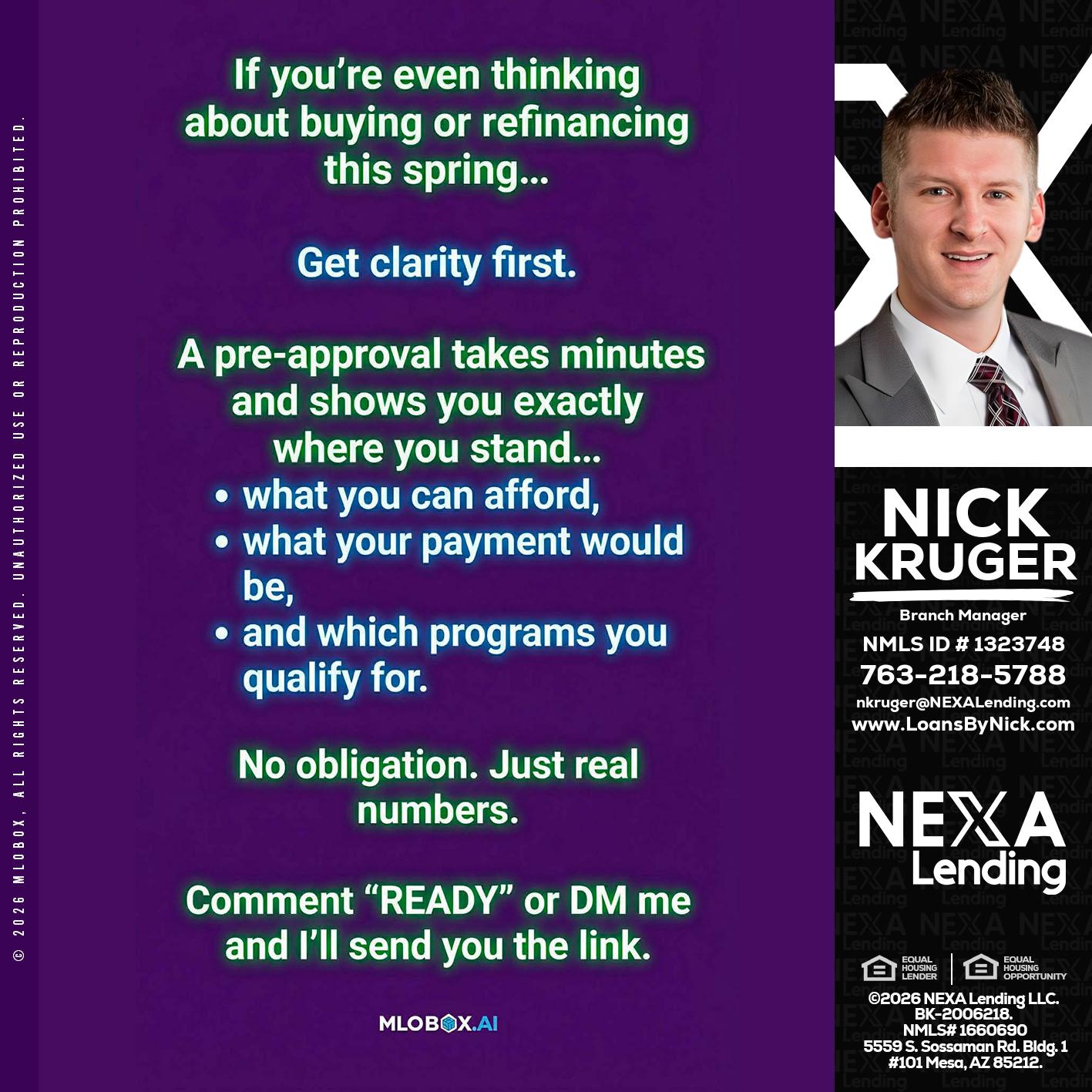 IF YOU THINKING - Nicholas Kruger -Loan Officer