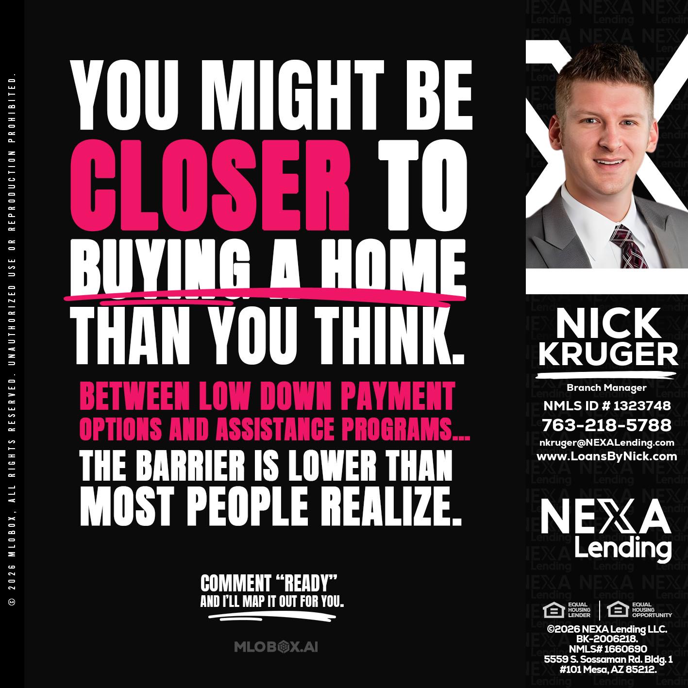 YOU MIGHT BE - Nicholas Kruger -Loan Officer