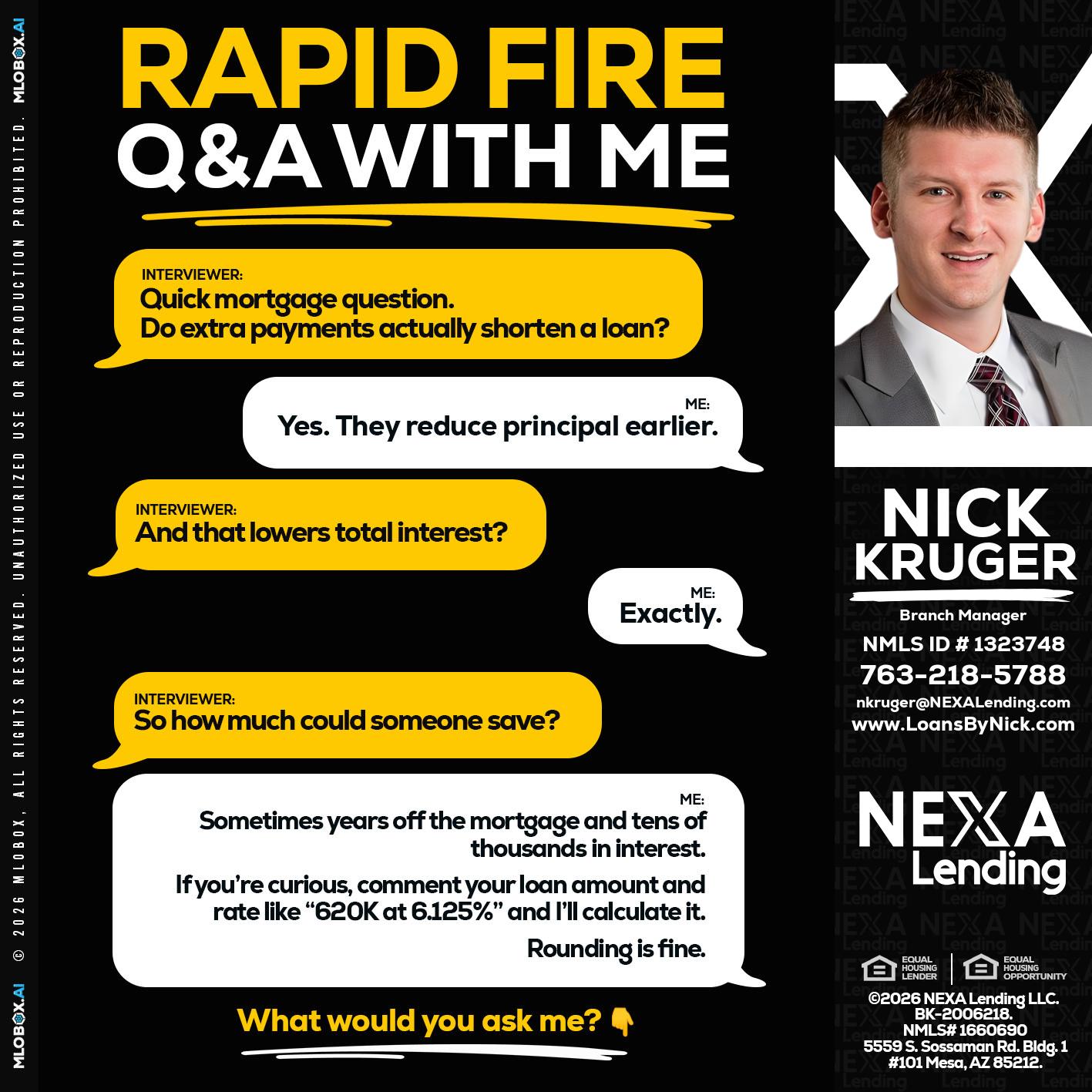 RAPID FIRE QA - Nicholas Kruger -Loan Officer