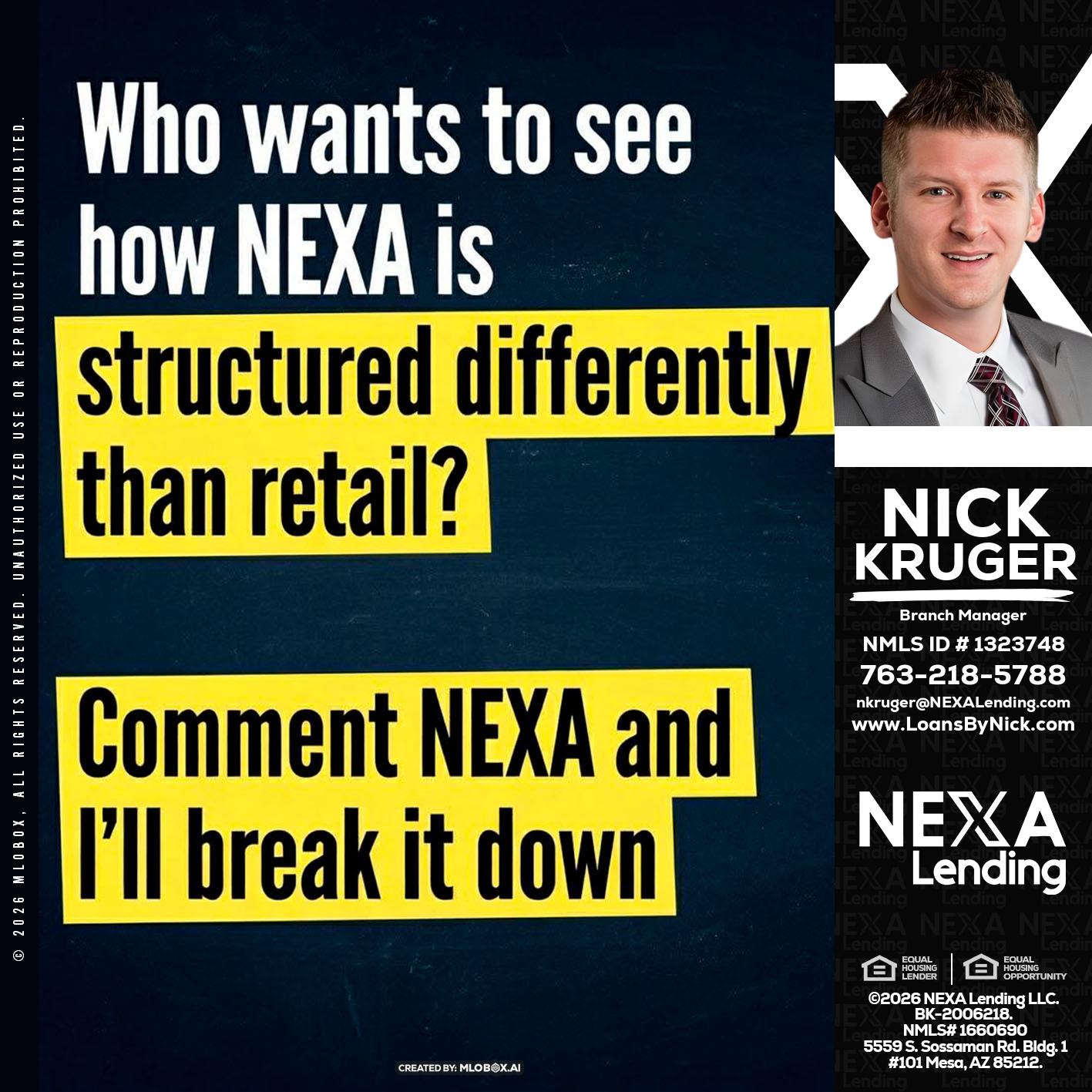 who want to see - Nicholas Kruger -Loan Officer