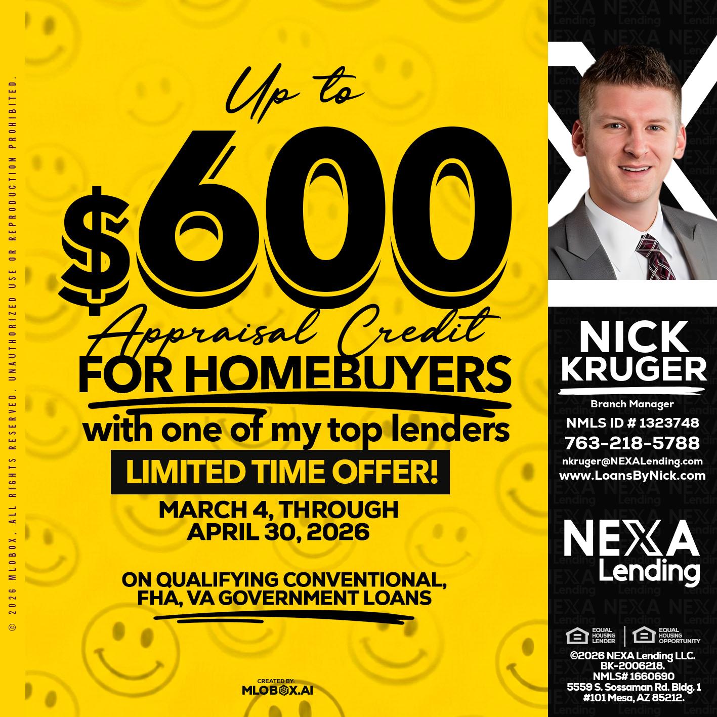 UP TO 600 - Nicholas Kruger -Loan Officer