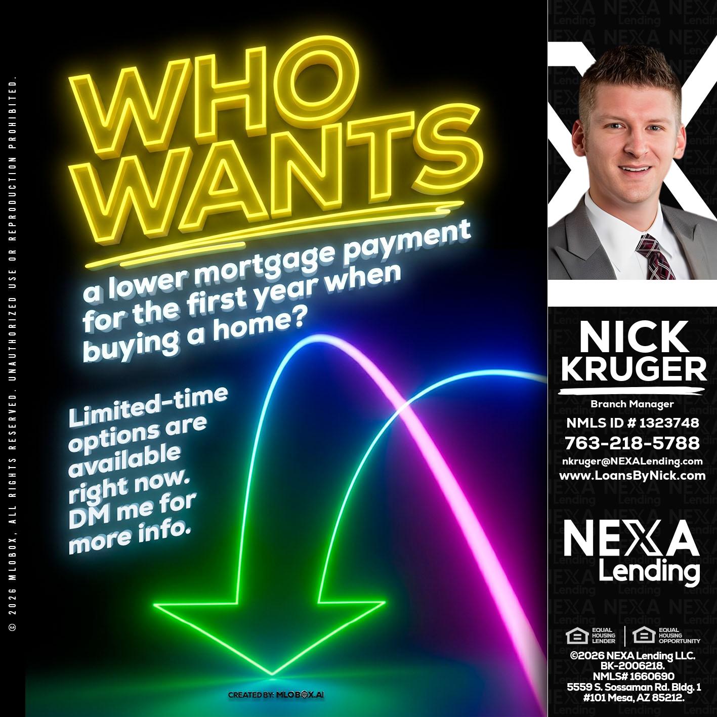 WHO WANTS - Nicholas Kruger -Loan Officer