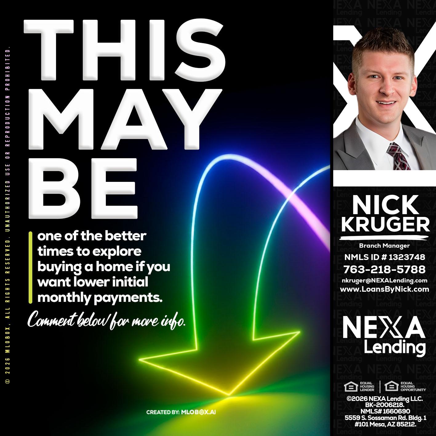 THIS MAY BE - Nicholas Kruger -Loan Officer