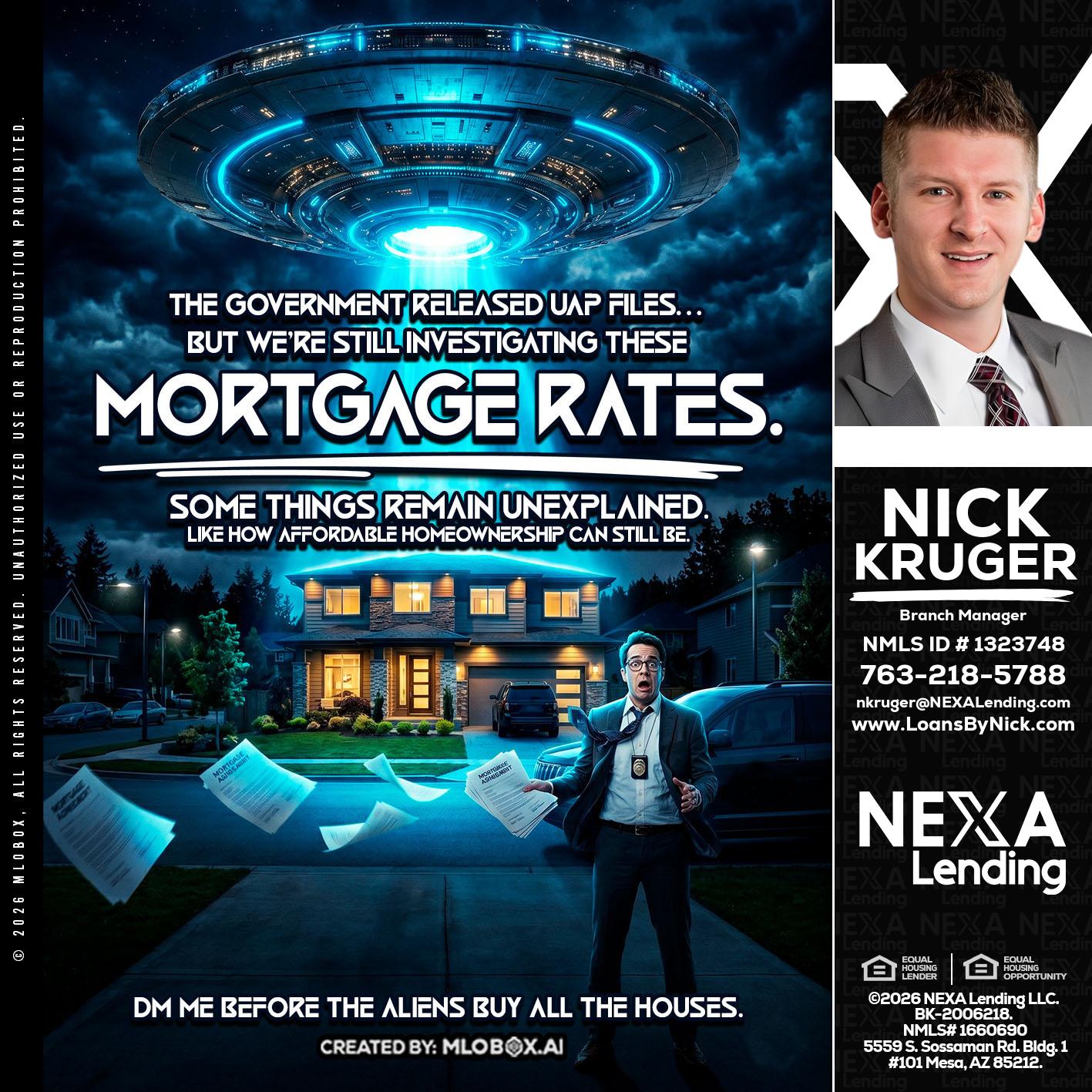 MORTGAGE RATES - Nicholas Kruger -Loan Officer