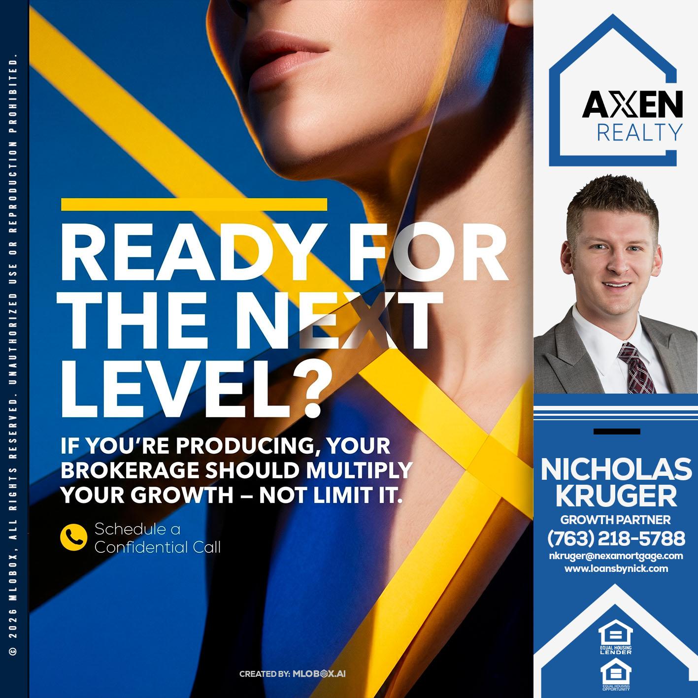ready for the next - Nicholas Kruger -Loan Officer