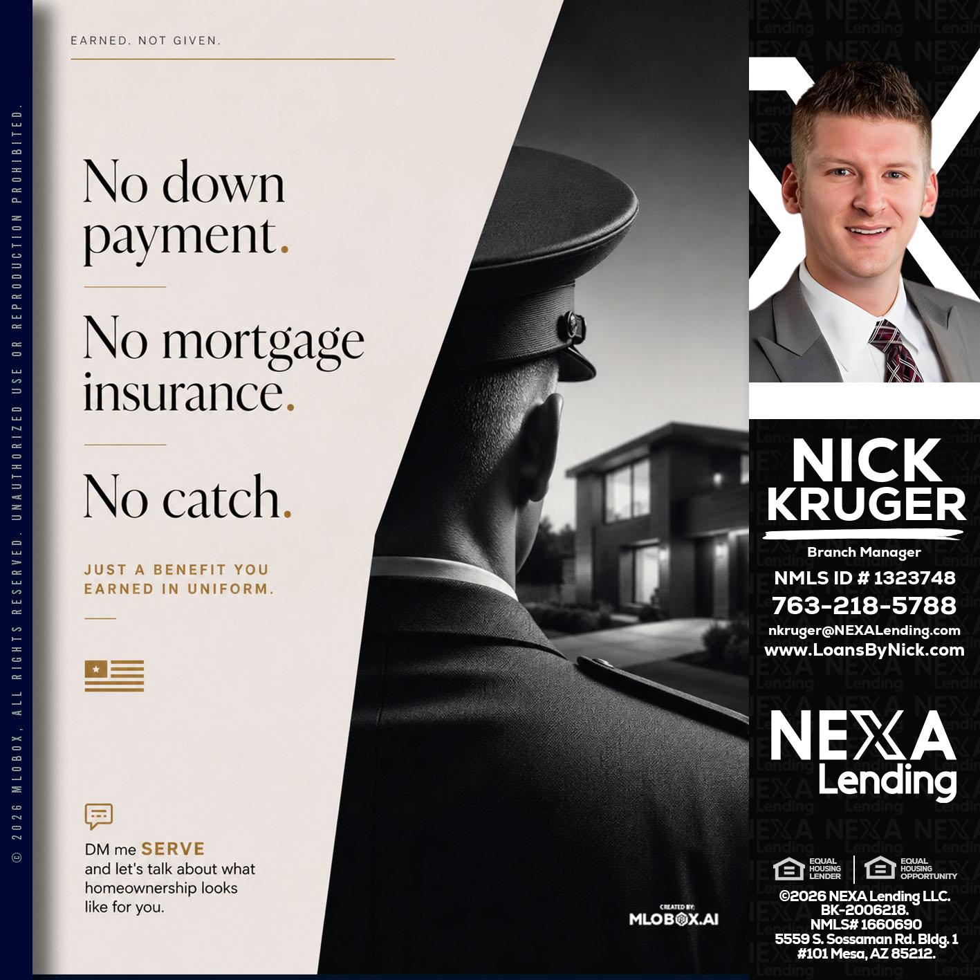 NO DOWN PAYMENT - Nicholas Kruger -Loan Officer