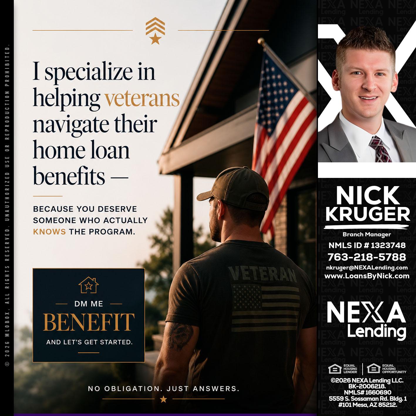 I SPECIALIZE - Nicholas Kruger -Loan Officer